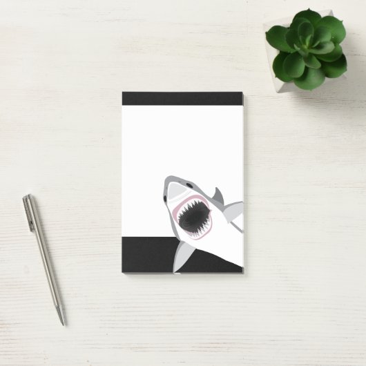 Lustiges Haifisch-Angriffs-Geschenk für Ihren Chef Post-it Klebezettel (Büro)