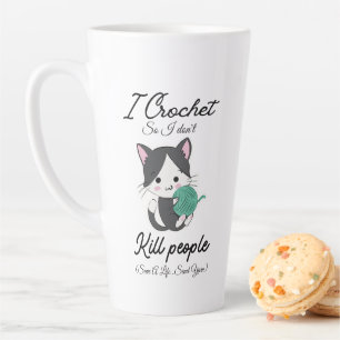 Lustiges Häkel-Zitat Garnliebhaber-Design Milchtasse
