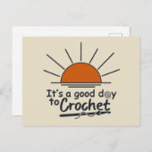 lustiges Häkelchen Feiertagspostkarte (Vorne/Hinten)