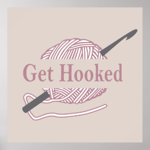 lustiges Häkelkoketter-Sprichwort Poster