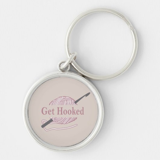 lustiges Häkelkoketter-Sprichwort Schlüsselanhänger (Vorne)