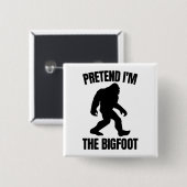 Lustiges Halloween 2020 - Tu so, als ob ich Bigfoo Button (Vorne & Hinten)