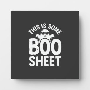 Lustiges Halloween Boo Sheet Gespenst Design_1 Fotoplatte