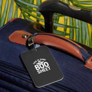 Lustiges Halloween Boo Sheet Gespenst Design_1 Gepäckanhänger