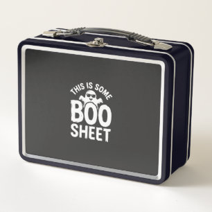 Lustiges Halloween Boo Sheet Gespenst Design_1 Metall Brotdose