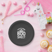 Lustiges Halloween Boo Sheet Gespenst Design_1 Pappteller (Party)