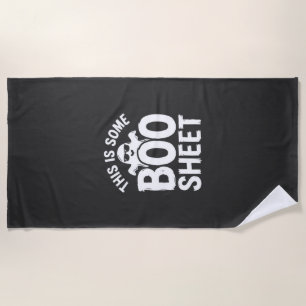 Lustiges Halloween Boo Sheet Gespenst Design_1 Strandtuch