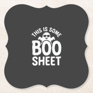Lustiges Halloween Boo Sheet Gespenst Design_1 Untersetzer