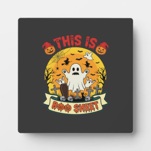 Lustiges Halloween Boo Sheet Gespenst Friedhof Fotoplatte