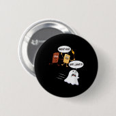 Lustiges Halloween-Camping-S'mores-Marshmallow  Button (Vorne & Hinten)