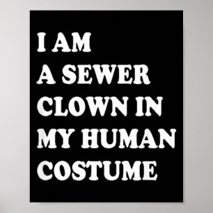 Lustiges Halloween Clown Kostüm Poster