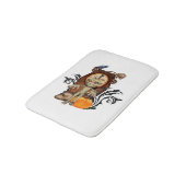 Lustiges Halloween-Design Badematte (Schrägansicht)
