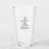 Lustiges Halloween-Design mit Vogelscheuche Glas (Rückseite)