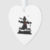 Lustiges Halloween-Design mit Vogelscheuche Ornament (Vorderseite)