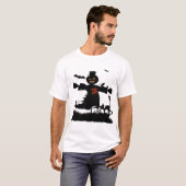 Lustiges Halloween-Design mit Vogelscheuche T-Shirt (Vorne ganz)