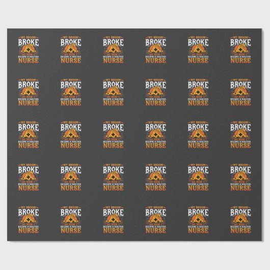 Lustiges Halloween Dialyse Krankenschwester Hexenb Geschenkpapier (Flach)