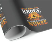 Lustiges Halloween Dialyse Krankenschwester Hexenb Geschenkpapier (Rolleneckpunkt)