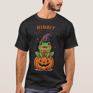 Lustiges Halloween-Frosch-Ribbit-or-Treat-T-Shirt T-Shirt