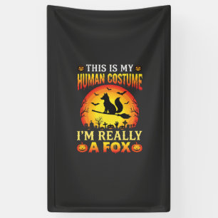 Lustiges Halloween-Fuchs-Mensch-Kostüm Banner