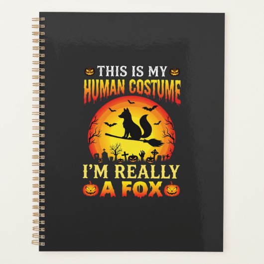 Lustiges Halloween-Fuchs-Mensch-Kostüm Planer (Vorderseite)