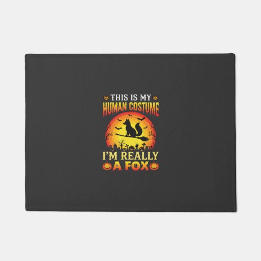 Lustiges Halloween-Fuchs-Menschenkostüm Fußmatte (Vorderseite)