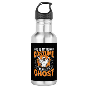 Lustiges Halloween-Geist-Mensch-Kostüm Vintage Edelstahlflasche