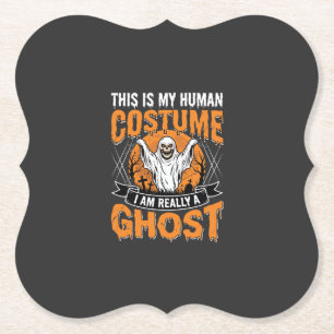Lustiges Halloween-Geist-Mensch-Kostüm Vintage Untersetzer