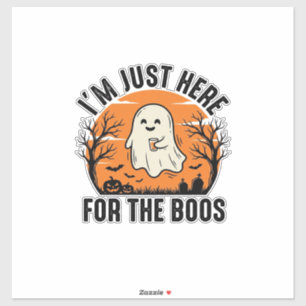 Lustiges Halloween-Gespenst, nur hier für die Buh- Aufkleber