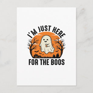 Lustiges Halloween-Gespenst, nur hier für die Buh- Postkarte
