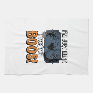 Lustiges Halloween-Gespenst T-Shirt Design_1 Geschirrtuch