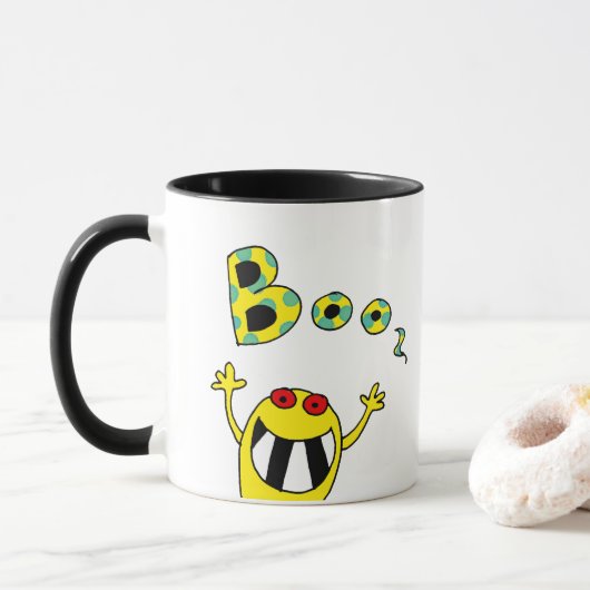 lustiges Halloween-Gespenst Tasse (Mit Donut)
