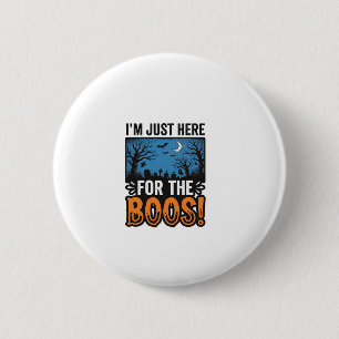 Lustiges Halloween-Gespenst Vintage T-Shirt Design Button