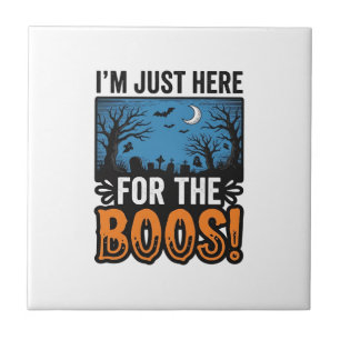 Lustiges Halloween-Gespenst Vintage T-Shirt Design Fliese