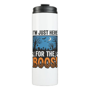 Lustiges Halloween-Gespenst Vintage T-Shirt Design Thermosbecher