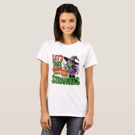 Lustiges Halloween-Hexen-Süßigkeiten-Streich-oder- T-Shirt