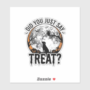 Lustiges Halloween-Hunde-Leckerli-Vintage-Vector-D Aufkleber