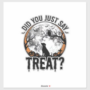 Lustiges Halloween-Hunde-Leckerli-Vintage-Vector-D Aufkleber