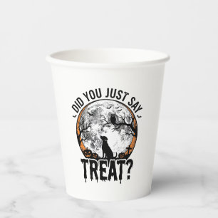 Lustiges Halloween-Hunde-Leckerli Vintage-Vector-D Pappbecher