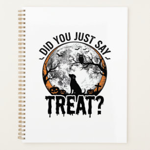 Lustiges Halloween-Hunde-Leckerli Vintage-Vector-D Planer