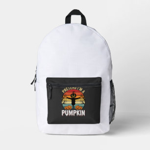 Lustiges Halloween: Ich bin ein Kürbis, Retro-Desi Bedruckter Rucksack