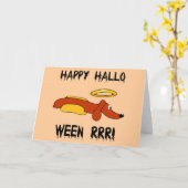 Lustiges Halloween Karte (Gelbe Blume)