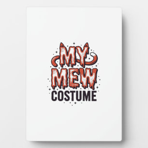 Lustiges Halloween-Katzen-Miau-Kostüm Vintage-Desi Fotoplatte