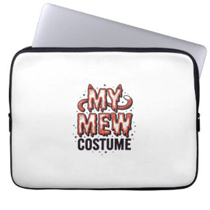 Lustiges Halloween-Katzen-Miau-Kostüm Vintage-Desi Laptopschutzhülle