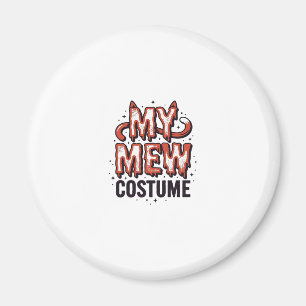 Lustiges Halloween-Katzen-Miau-Kostüm Vintage-Desi Magnet