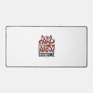 Lustiges Halloween-Katzen-Miau-Kostüm Vintage-Desi Schreibtischunterlage