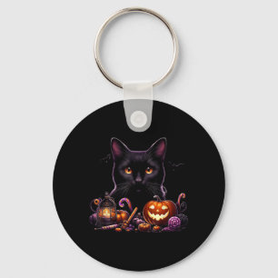 Lustiges Halloween-Katzenkostüm Kürbis-Katze Schwa Schlüsselanhänger