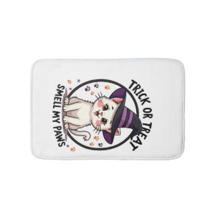 Lustiges Halloween-Katzenshirt - Süßes Trick-or-Tr Badematte
