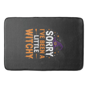 Lustiges Halloween-Kleines-Hexen-Zitat-Design Badematte