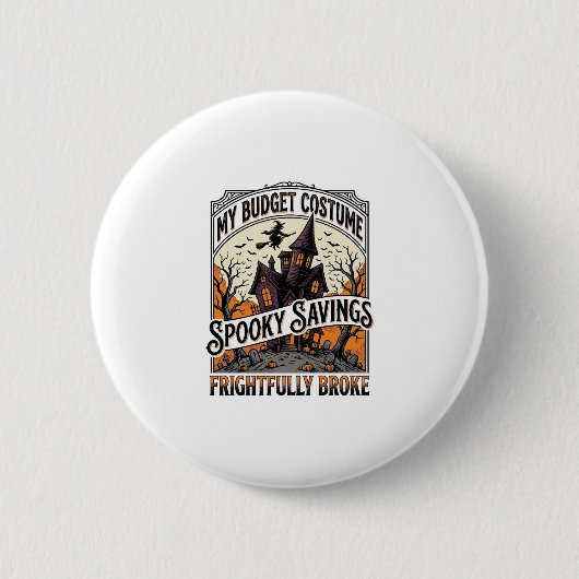 Lustiges Halloween-Kostenüm gebrochene Hexe Spukha Button (Vorderseite)