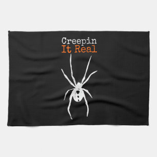 Lustiges Halloween-Kostüm - Creepin It Real Spinne Geschirrtuch